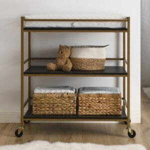 Delta Children Jade Changing Table, Ebony/Bronze