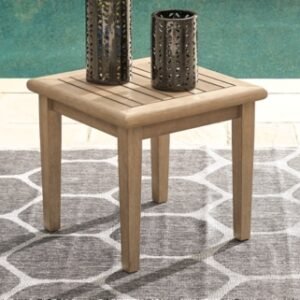 Gerianne Outdoor End Table , Grayish Brown