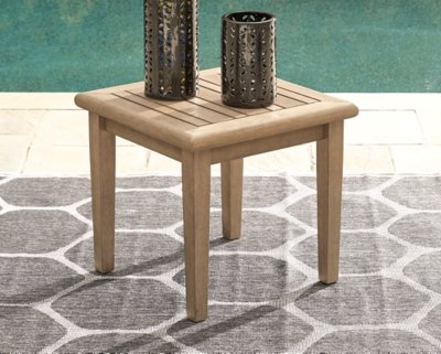 Gerianne Outdoor End Table , Grayish Brown