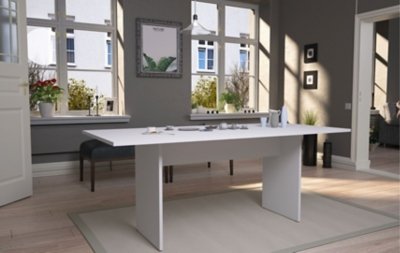 Manhattan Comfort Nomad Dining Table, White