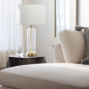Surya Crassula Table Lamp, Clear