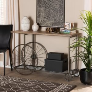 Terence Console Table, Brown/Black
