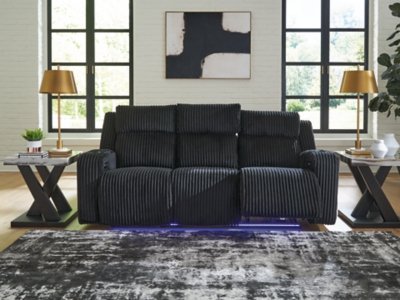 TwinBrooke Dual Power Reclining Sofa, Black