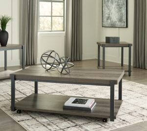 Wilmaden Table (Set of 3), Gray/Black