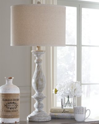 Bernadate Table Lamp (Set of 2), Whitewash