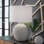 Calbert Table Lamp, Warm Gray