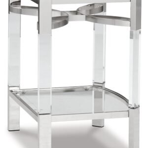 Chaseton Accent Table, Clear/Silver Finish