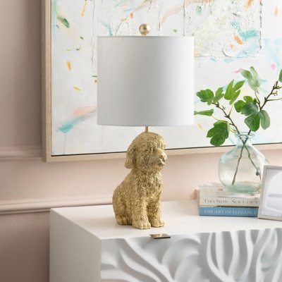Evolution Doodle Dog Table Lamp, Gold
