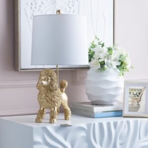 Evolution Poodle Dog Table Lamp, Gold
