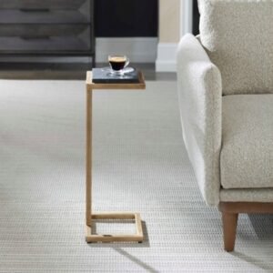 Exalted Living C-Shaped End Table, Black
