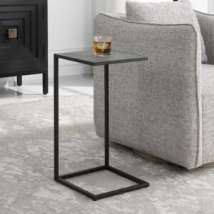 Exalted Living Pull Up Accent Table, Black