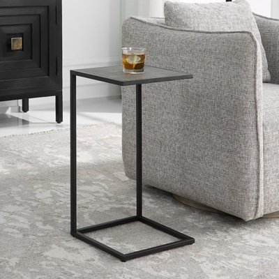 Exalted Living Pull Up Accent Table, Black