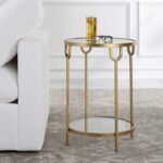Exalted Living Side Table, Gold