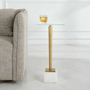Exalted Living Slender Accent Table, White