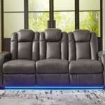 Fyne-Dyme Dual Power Reclining Sofa, Shadow
