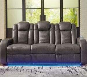 Fyne-Dyme Dual Power Reclining Sofa, Shadow