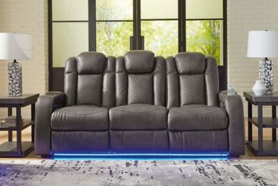Fyne-Dyme Dual Power Reclining Sofa, Shadow