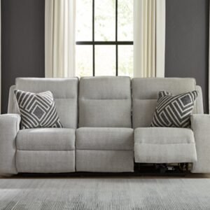 Jasperson Next-Gen Nuvella™ Performance Fabric Dual Power Reclining Sofa, Stone