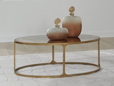 Korajane Coffee Table, Antique Gold