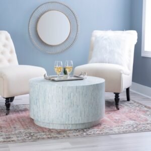 Linon Aster Coffee Table, Blue