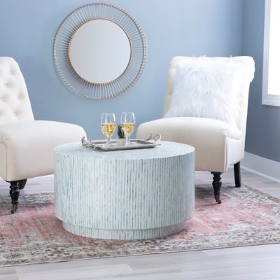 Linon Aster Coffee Table, Blue