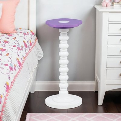 Linon Candice Side Table, Violet