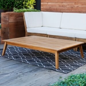 Linon Colette Outdoor Coffee Table, Natural