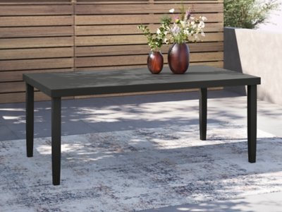Maroska Outdoor Dining Table, Black