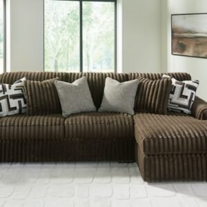 Midnight-Madness 2-Piece Sofa with Chaise, Chocolate