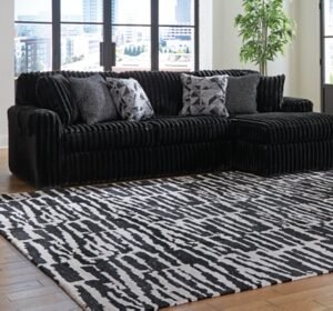 Midnight-Madness 2-Piece Sofa with Chaise, Onyx