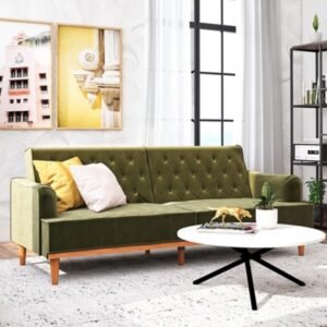 Mr. Kate Stella Convertible Sofa, Olive Green