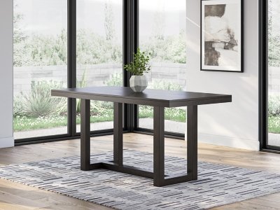Neymorton Counter Height Dining Table, Dark Grayish Brown, Wood