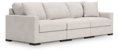 Omaha by Ashley 3-Piece Modular Next-Gen Nuvella™ Performance Fabric Sofa, Stone