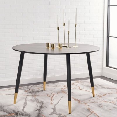 Safavieh Kamala Dining Table, Black/Gold