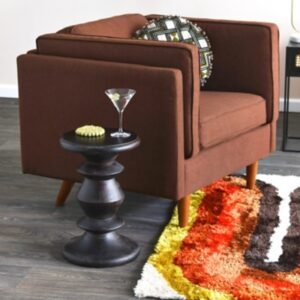 Storied Home Berns End Table, Black