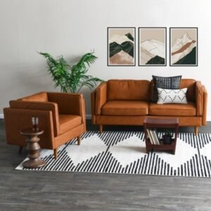 Storied Home Berns End Table, Medium Brown