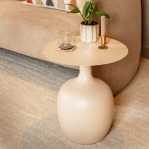 Storied Home Chic Side Table, Cream