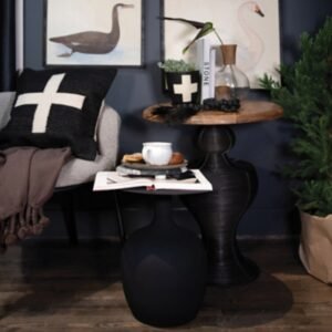 Storied Home Modern Side Table, Black
