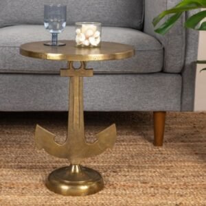 Storied Home Nautical Accent Table, Gold