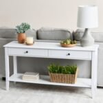 Storied Home Pleasantville Console Table, White