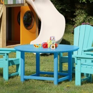 Westin Furniture Laguna Outdoor Round Dining Table, Pacific Blue