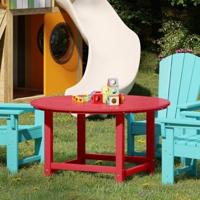 Westin Furniture Laguna Outdoor Round Dining Table, Red