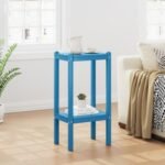 Westin Furniture Otto Outdoor Two Shelf Side Table, Pacific Blue