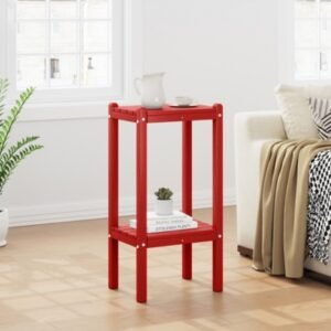 Westin Furniture Otto Outdoor Two Shelf Side Table, Red