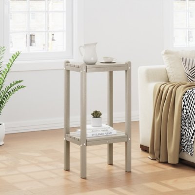 Westin Furniture Otto Outdoor Two Shelf Side Table, Sand