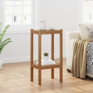 Westin Furniture Otto Outdoor Two Shelf Side Table, Teak