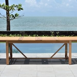 Amazonia Patio Dining Table, Light Brown