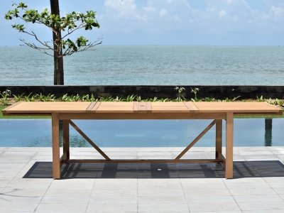 Amazonia Patio Dining Table, Light Brown