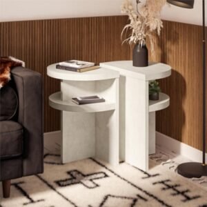 Ameriwood Home Langston End Tables (Set of 2), Plaster