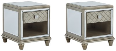 Chevanna 2 End Tables, Platinum